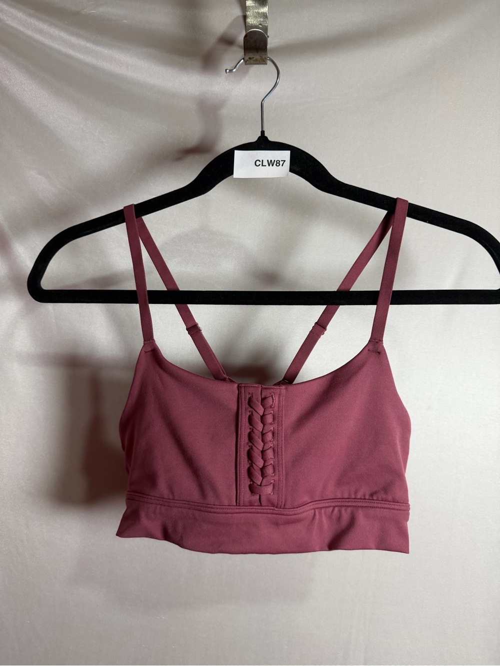 Offline by Aerie Burgundy Lace-Up Sports Bra Size M CLW87I